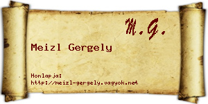 Meizl Gergely névjegykártya